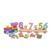 HANAH HOME Drvena igračka Matematički voz, Šarena