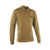 Majica Leatt Polo LS Team, medeninasto rjava (XL)