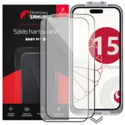 Novo zaščitno steklo Screen Samurai za Apple iPhone 15 z okvirjem Easy Fit | 2 kosa