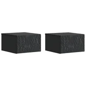Stolna montirana na zid 2 pcs Crna 34,5 x 33 x 20 cm
