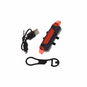 LED kolesarska svetilka USB rdeča