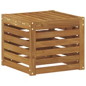 Vidaxl Zunanji stolček klop Naravna 43 x 43 x 37 cm