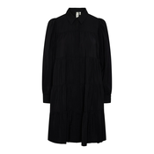 YAS Srajčna obleka Pala 26030720 Črna Loose Fit