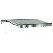 Rucni okvir tende s LED-ima Zelena, Bijela, Antracit 3 x 2,5 m