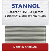 Stannol Stannol HS10 spajkalna žica\, neosvinčena neosvinčeni Sn99\,3Cu0\,7 ROM1 6 g 1 mm, (20428445)