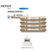 PetKit Crystal Cat Litter komplet kristalne mačje stelje / peska, 4 vreče, 6x nadzor vonjav, hitro strjevanje, brez prahu