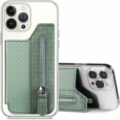 Kožni Card Holder za telefon, Zeleni
