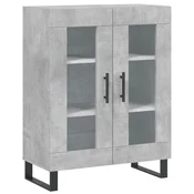 Vidaxl Komoda betonsko siva 69,5x34x90 cm inženirski les