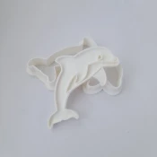 KREATIVNI SLATKIŠI Modla za kolace i ukrase Delfin, 10 cm, Bela