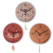 Mhome Stenska ura z nihalom Živali 28cm / več motivov / ABS