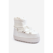 Womens Lace-up Snow Boots White Toolsa