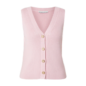 Abercrombie & Fitch Pleten brezrokavnik roza
