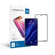 Blue Star Kaljeno steklo za Huawei P30 (full glue/združljivo z ovitki) Blue Star 5D, črno