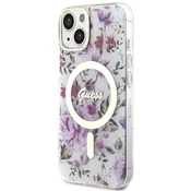 Guess OVITEK GUESS ZA IPHONE 14 PLUS 15 PLUS 6.7 ZA MAGSAFE PROZOREN ROŽIČ