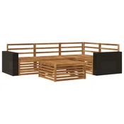 Set vanjskih sofa 5 pcs Prirodna 79 x 79 x 37 cm