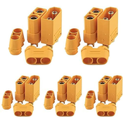 5 parov visokokakovostnih konektorjev XT90H, moško-ženskih s prehodom za žico | Model RC Lipo Battery Connectors