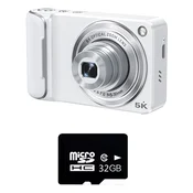 INF Digitalni fotoaparat s 6x optičnim zoomom in 32 GB TF kartico White, (5000089924)