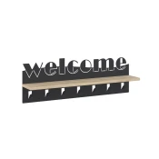 Livetastic Stenski Obešalnik Welcome, Barva Hrasta