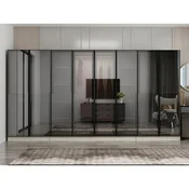 Hanah Home ormar sa reflektujucim staklom Nisa 20664, 360 cm, pešcar