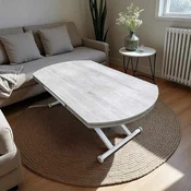 Hanah Home Proširivi trpezarijski sto, Beli
