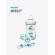Avent Poklon Set Plavo Slonče (flašica + 2 x varalica + lančić za varalicu)