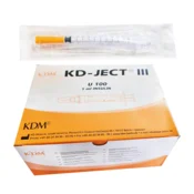 Inzulinska brizga z iglo 1 ml U-100 G30 (0,30X12,7) KD-JECT III 100 kosov