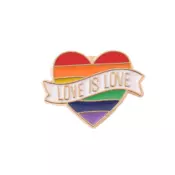 shumee Kovinska značka LGBTQ Pride - Ljubezen je ljubezen