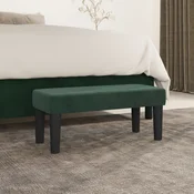 vidaXL vidaXL Klop temno zelena 70x30x30 cm žamet, (20955217)
