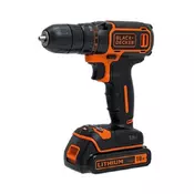 BLACK & DECKER AKU VRTALNIK 18 V 1,5Ah2 BATERIJI, polnilec Black & Decker BDCDC18B