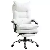 Homestar Pisarna stol z naslonom in naslonjalom za noge 66x72x122 cm bela
