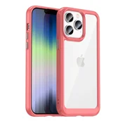 HURTEL Ovitek Outer Space Case za iPhone 14 Pro Max, trden ovitek z rdečim gel okvirjem