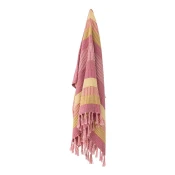 Rumeno-rožnata odeja iz recikliranega bombaža 130x160 cm Isnel – Bloomingville