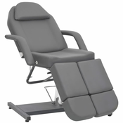 vidaXL Kozmetični stol umetno usnje siv 180x62x78 cm