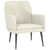 Vidaxl Fotelj krem 62x79x79 cm žamet