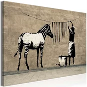 Slika - Banksy: Washing Zebra on Concrete (1 Part) Wide 120x80