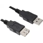 FAST ASIA Kabl USB A - USB A MF (produžni) 3m crni
