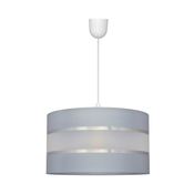 Luster na sajli HELEN 1xE27/60W/230V pr. 35 cm siva/srebrna