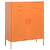 Vidaxl omara za shranjevanje oranžna 80x35x101,5 cm jeklo