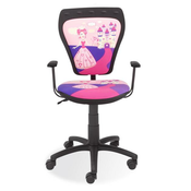 NOWY STYL Decija radna stolica Ministyle Black Princess, Šarena