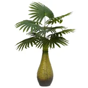 shumee vidaXL Umetna rastlina palme 9 listov 65 cm zelena