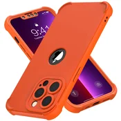 Ovitek ORETECH za iPhone 13 Pro + 2x zaščitno steklo – oranžna