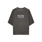 Bershka Majica  antracit / sivka