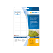 HERMA Labels transparent crystal-clear A4 45.7x21.2 mm transparent clear film glossy 1200 pcs.