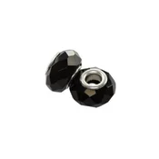 Akrilna perla u PANDORA stilu 9*15 mm crna