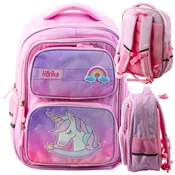 Šolski nahrbtnik Unicorn s prsnim pasom, roza 20L