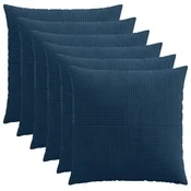 vidaXL Prevleka za blazino 6 pcs ALMELO Temno modra 70 x 70 cm