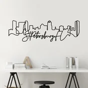 Wallity Zidna dekoracija St.Petersburg, 120 x 36 x 1,5 cm, Crna