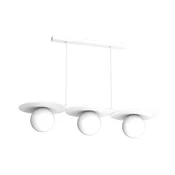 Luster na sajli FLAT 3xE27/15W/230V bela