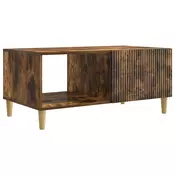 vidaXL Klubska miza Dimljen hrast 90 x 50 x 40 cm Inženirski les