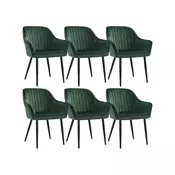 Songmics Jedilni stoli komplet 2 oblazinjenih naslanjačev 625x60x85 cm svetlo siva